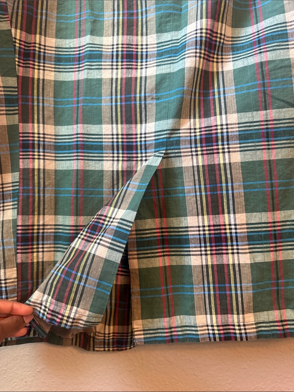 XL Vintage James River Traders Green Plaid Men's Sports Coat Blazer Jacket - Picture 10 of 11